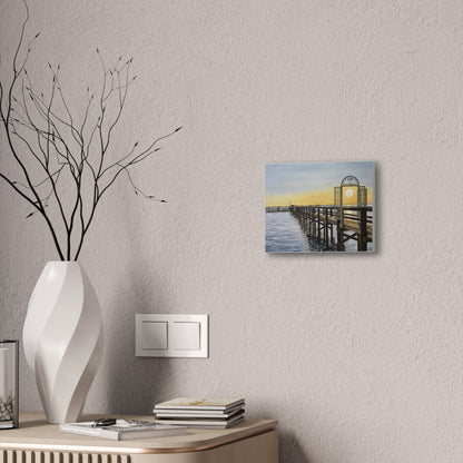 Boat Dock Sunrise Canvas Wall Art