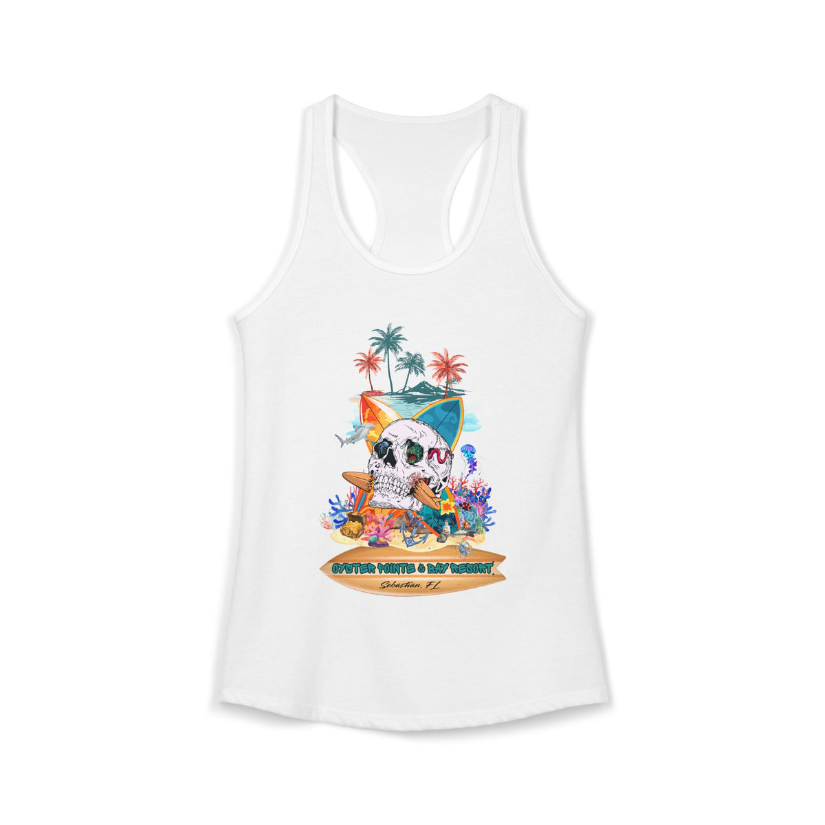 Women's Tropical Skull Racerback