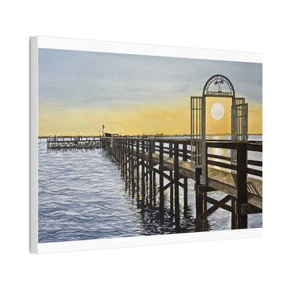 Boat Dock Sunrise- Canvas Painting