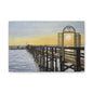 Boat Dock Sunrise Canvas Wall Art