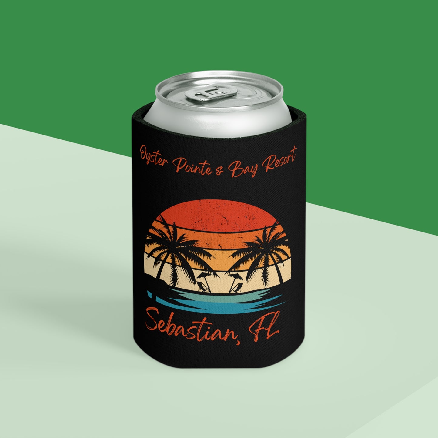 Oyster Pointe & Bay Resort (Black) Can Cooler