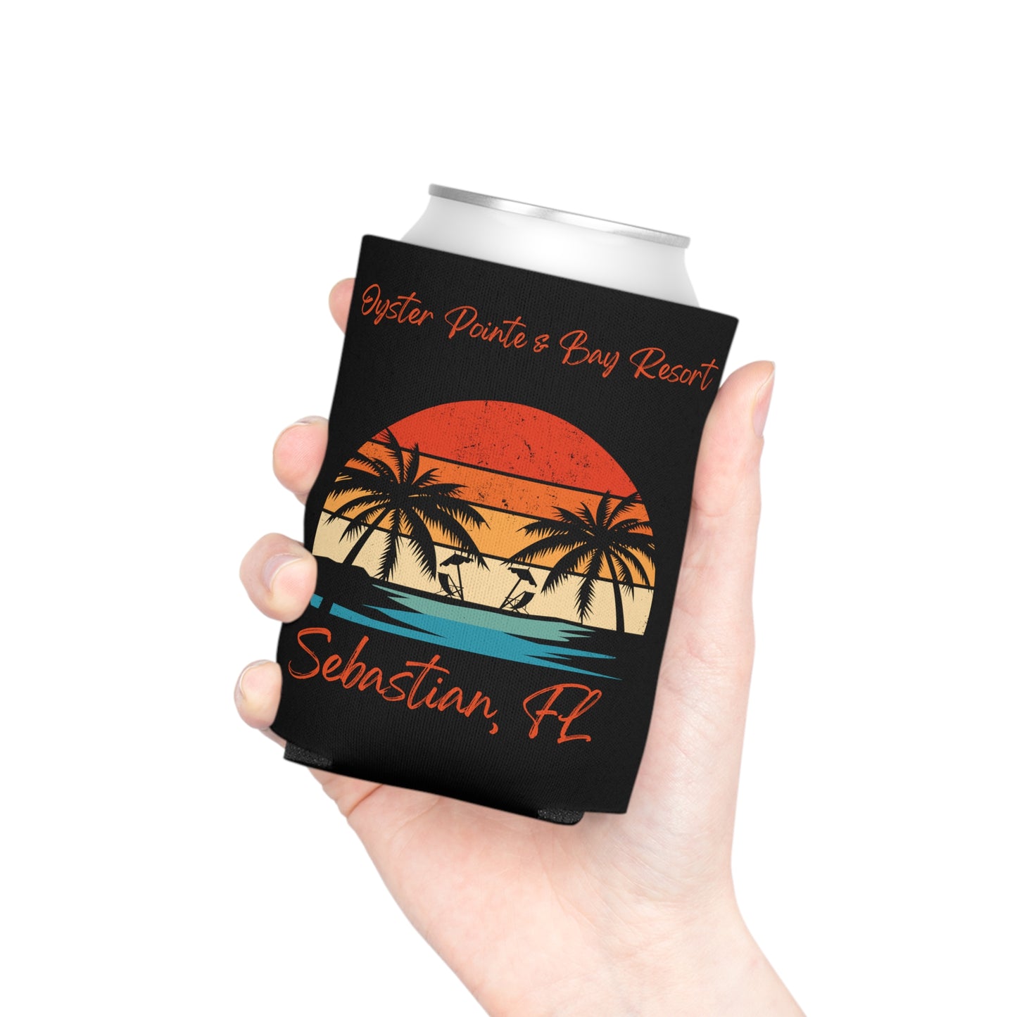 Oyster Pointe & Bay Resort (Black) Can Cooler