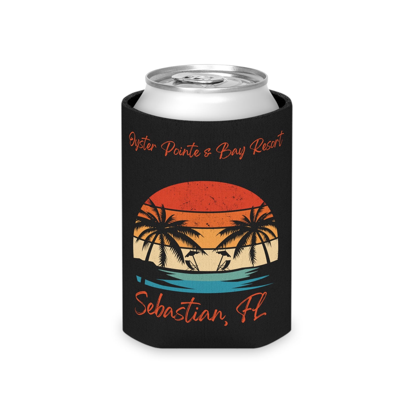 Oyster Pointe & Bay Resort (Black) Can Cooler